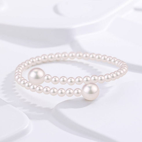 Eternal Embrace White Freshwater Pearl Bracelet - House Of Pearls